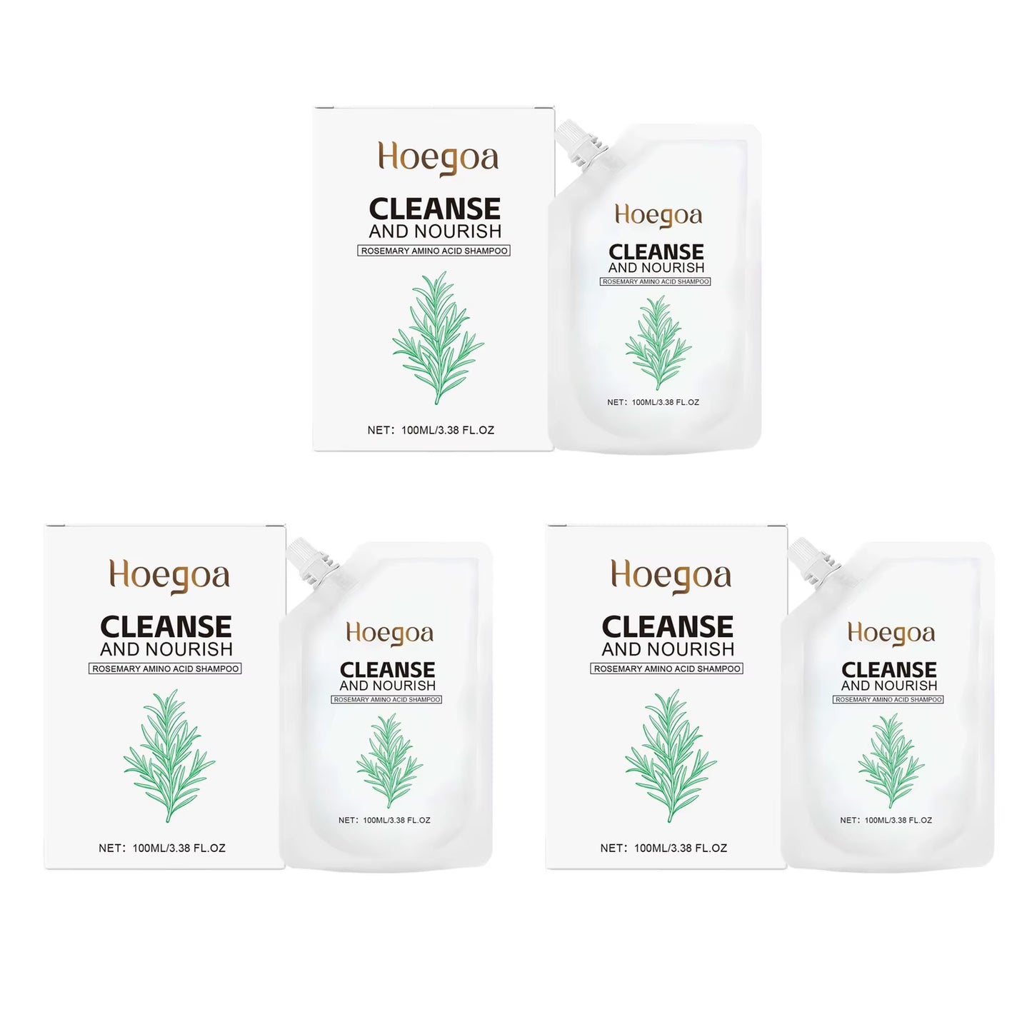 Rosemary Shampoo Thickening Regrowth Strengthening Shampoo Deep Nourishing Scalp Cleaning Remove Dandruff Fluffy Dry Damage Care