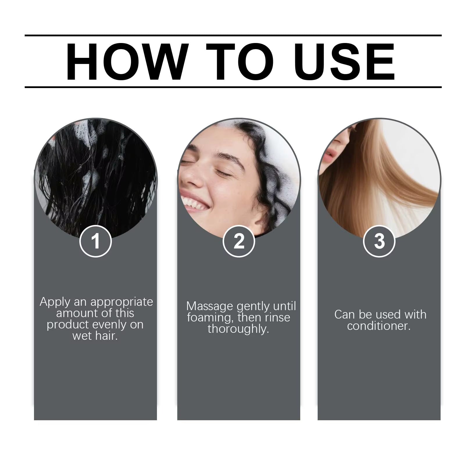 Rosemary Shampoo Thickening Regrowth Strengthening Shampoo Deep Nourishing Scalp Cleaning Remove Dandruff Fluffy Dry Damage Care