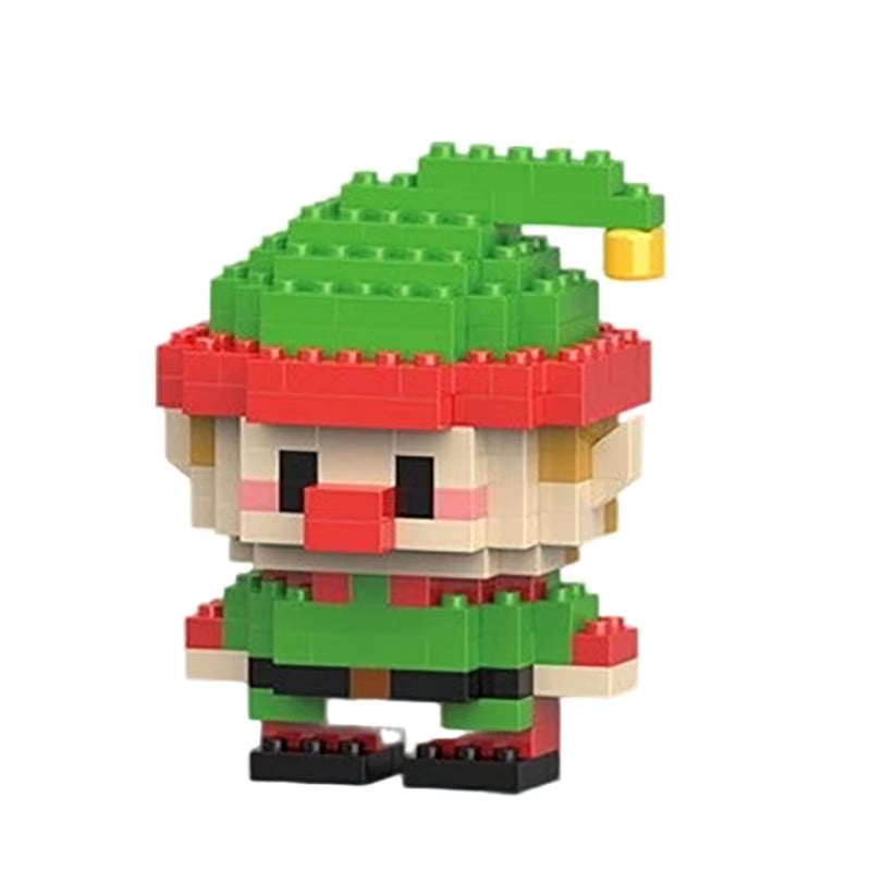 Christmas Gifts Micro Building Block Series Santa Claus Reindeer Puzzle Assembling Bricks Table Decoration Toys Children Kids
