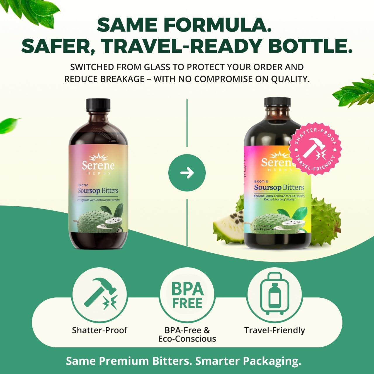 Soursop Bitters Liquid – Organic Herbal Detox with Black Seed, Moringa & Ginger by  – Supports Digestive Wellness & Immune Function – 16 Fl Oz​