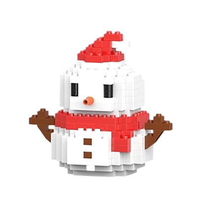 Christmas Gifts Micro Building Block Series Santa Claus Reindeer Puzzle Assembling Bricks Table Decoration Toys Children Kids