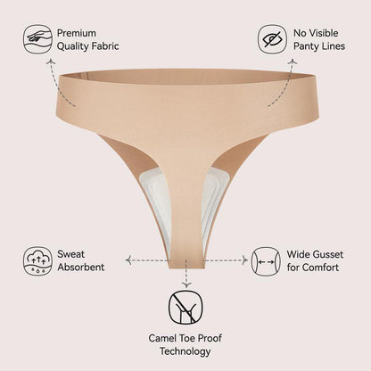 Luvola NudaFit™ - Seamless Camel Toe Cover Thongs