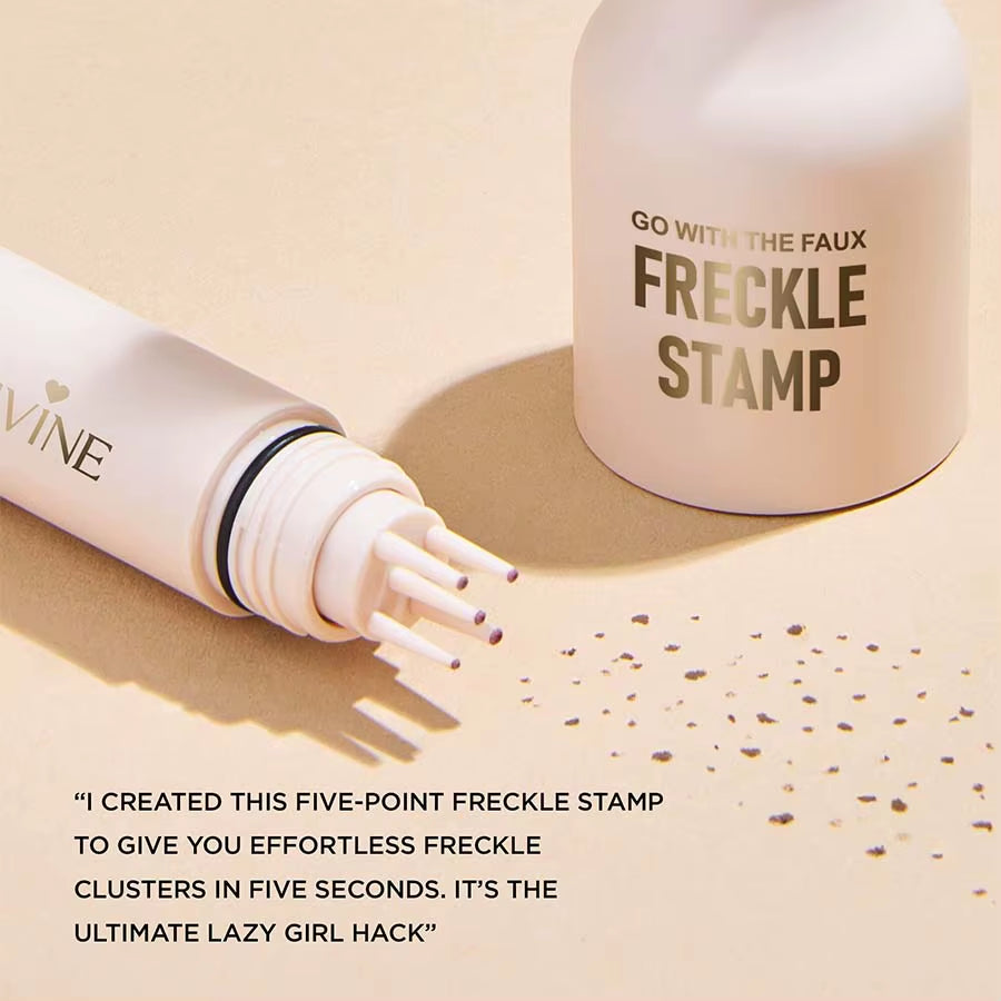 5-Point Freckle Stamp Pen Natural-Looking Waterproof Liquid Freckles Quick-Dry Effortless Air Cushion Tip Dot Spot Application
