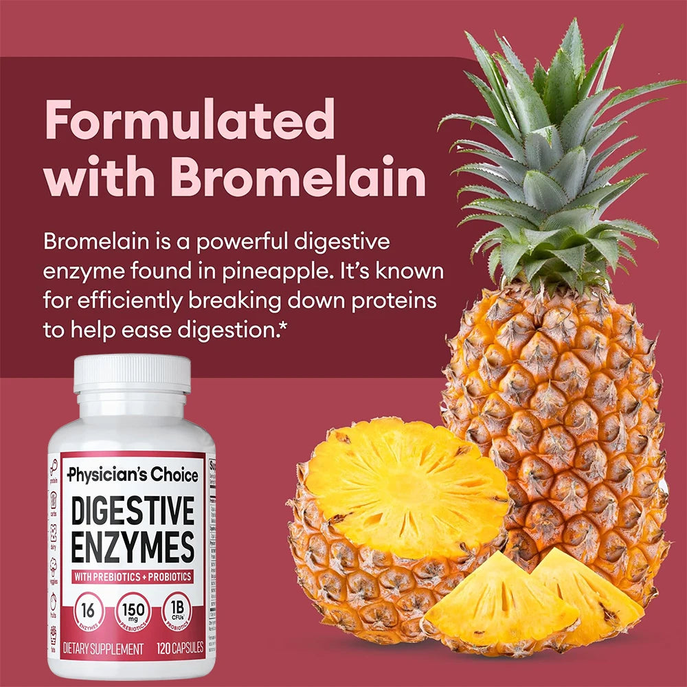 Organic Digestive Enzyme Supplement - Promotes Nutrient Absorption, Digestion and Intestinal Health for Adults Men and Women